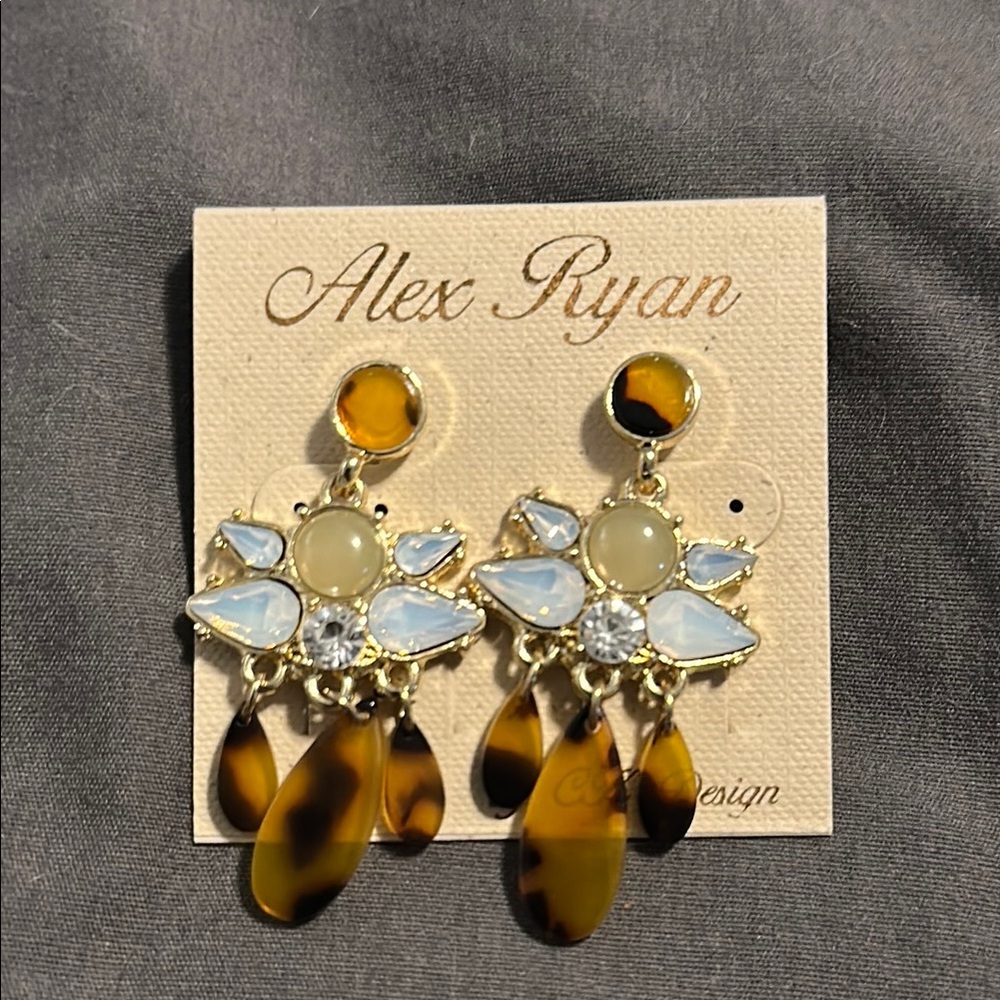 Alex Ryan Gold and Tortoiseshell Earrings